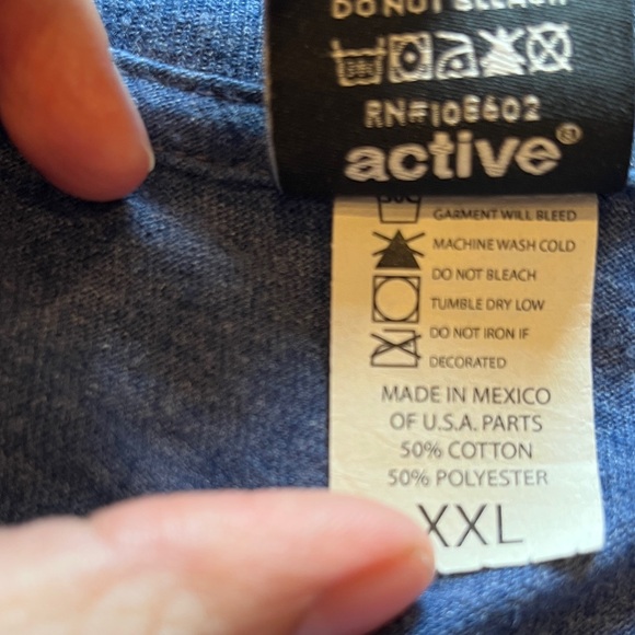 Active Ride Shop Blue/Grey Tee - Picture 3 of 4